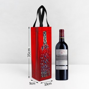 Cross-border Wholesale Eco-Friendly <b>Red</b> Wine Packaging Non-woven <b>Bags</b> with Laser Film Customized Logo & <b>Gift</b> <b>Bags</b> Custom Packing - Product Image 3