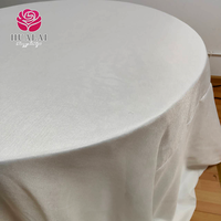 S028132''R 120'' Style Européen et Américain 100% Polyester Tissu Lin Tissé Personnalisable Nappes Rectangulaires Bleues pour Mariage