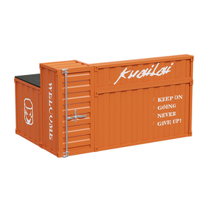 Comptoir de réception de style industriel Longstar, comptoir d'accueil orange tendance, comptoir de réception haute performance pour bar et salle de sport - Product Image 5