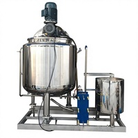 Homogeneizador Automático de Acero Inoxidable 304/316, Mezclador de Doble Camisa de 1000L, Bomba Agitadora, Control PLC, Alta Precisión, Químico