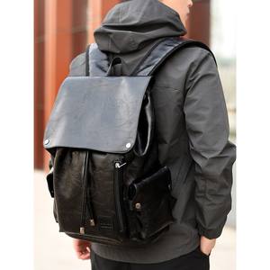 Sac à dos décontracté en PU de qualité supérieure pour homme, élégant et adapté aux déplacements professionnels ou de loisirs, comprend un compartiment pour ordinateur portable - Product Image 5