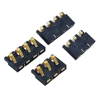 Connecteur de batterie à compression à ressort de qualité professionnelle, série de bornes métalliques plaquées or DIP pour PCB de machine de point de vente