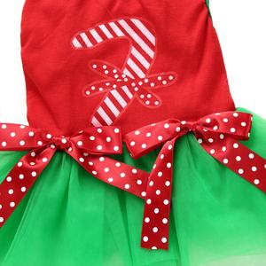 प्यारा क्रिसमस कैंडी छड़ी लाल कुत्ते स्वेटर पॉलिएस्टर जाल कपड़े गर्मियों और वसंत पालतू पोशाक - Product Image 4