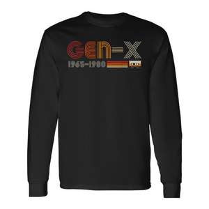 Camiseta de manga larga Gen X 1965-1980 Diseño retro - Product Image 1