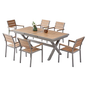 Vuông Patio Bàn và ghế đồ nội thất 8 người vườn nhôm cắm trại nối dài gấp ngoài trời ăn bàn thiết lập cho 12 - Product Image 6