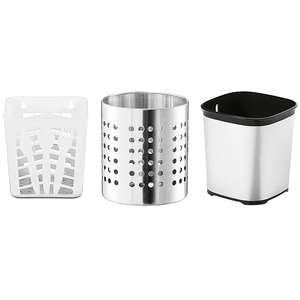 Zeller Presente Besteckkorb Edelstahl 13cm Ø 12cm plata - Product Image 1