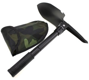 Pala plegable multifuncional para acampada, herramienta de jardín al aire libre con cabezal de acero, promoción de <span class=keywords><strong>2023</strong></span> - Product Image 1