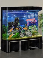 Aquarium domestique 2025, nouveau modèle, en verre super blanc, écologique, sans eau, pour poissons rouges, avec filtre de fond, pour salon