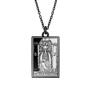 塔罗牌项链美学不锈钢塔罗牌护身符男女项链主要阿尔卡纳饰品 - Product Image 4