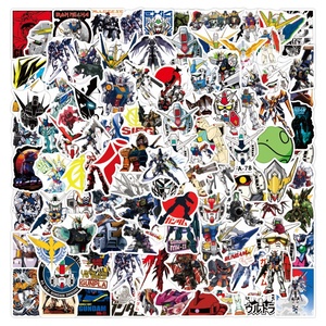 100pcs Cartoon GUNDAM Promotional Stickers Custom Waterproof Vinyl Water Bottle Laptop Sticker for Kids Japanese Anime Sticker