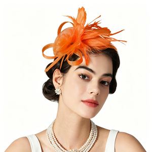 Serre-tête fascinateur avec plumes, chapeau de fête pour femmes pour le Kentucky Derby, cocktail, mariage, soirée déguisée - Product Image 6