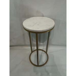 Table d'appoint moderne en marbre avec cadre en fer thermolaqué – Collection prix de gros - Product Image 1