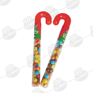 Bonbons en forme de canne de Noël multicolores, bonbons aux fruits croustillants, fèves de chocolat halal, boules de chocolat en gros, boîte de présentation cadeau - Product Image 3