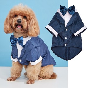 Elegante Chaleco de Satén para Perro con Corbata de Moño para Bodas, para Mascotas, Todas las Estaciones, Color Sólido, Estilo Clásico, Ropa Transpirable para Perros - Product Image 2