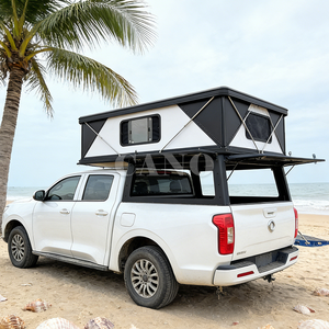Hard Side Vertical Pop-Up Truck <strong>Canopy</strong> Tent Electric Lift <strong>Roof</strong> with Full Standing Height Aluminum Panel for 4-Season Camping - Product Image 1