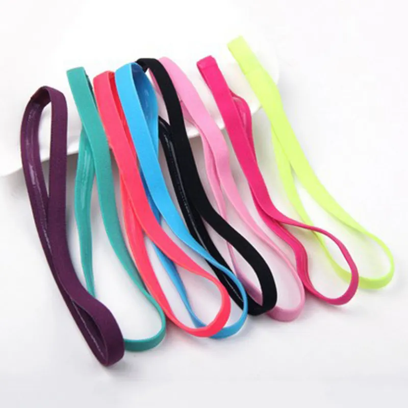 Candy Kleur Vrouwen Mannen Yoga Haarbanden Sport Hoofdband Antislip Running Elastische Rubber Zweetband Voetbal Haaraccessoires