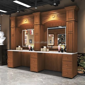 Estación <span class=keywords><strong>de</strong></span> Espejo para Barbería y Salón <span class=keywords><strong>de</strong></span> Belleza, Multifuncional, Duradera, <span class=keywords><strong>de</strong></span> Madera, Moderna, Retro, Muebles <span class=keywords><strong>de</strong></span> <span class=keywords><strong>Segunda</strong></span> <span class=keywords><strong>Mano</strong></span> para Centro Comercial, 2 Piezas - Product Image 5