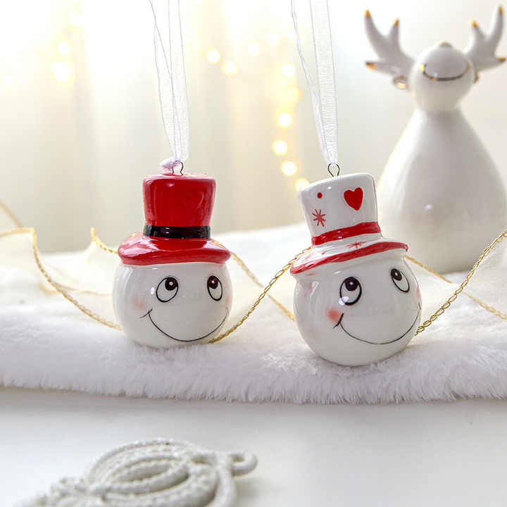 Ceramic Christmas Ornament Ceramic Christmas Baubles Decorations