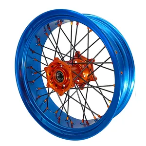 EXC 250 300 450 17 Inch Motorcycle Spoke Wheels For KTM
