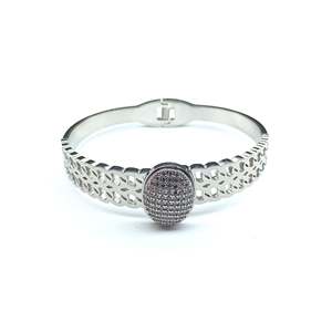 Crystal <b>Bracelet</b> 316L Stainless Steel PVD Gold Plated Oval Stone Design Fashion Jewelry For Women - Product Image 1