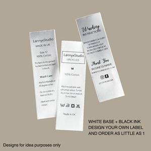 Étiquettes personnalisées en tissu pour vêtements avec logo sur mesure, étiquettes pliables, étiquettes nominatives, étiquettes d'entretien pliables pour vêtements, étiquettes en nylon - Product Image 6