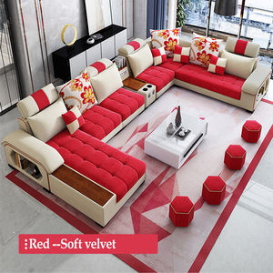 Elegante Divano Contemporaneo per Soggiorno con Struttura in Legno, 5 Posti, Chaise Longue in Tessuto, <span class=keywords><strong>Poltrona</strong></span> Letto a L, Divani in Legno con - Product Image 5