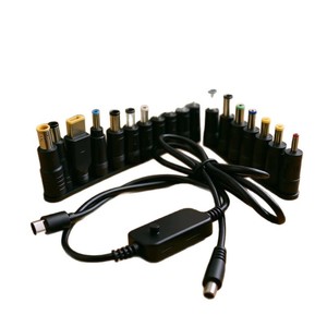 Câble de type C à tension réglable, 5 12 20V, pour routeur, modem optique, ordinateur portable, charge rapide avec 8 adaptateurs - Product Image 5