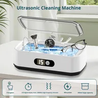 Layar Digital LED 5 Kecepatan 40W Kontrol Sentuh Pembersih Ultrasonik Timer Digital Kapasitas 650ml 49 KHZ untuk Kacamata Jam Tangan Lainnya