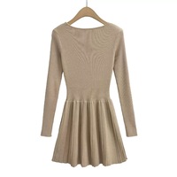 Robe pull en tricot pour femmes personnalisée en usine robe pull longue en tricot taille haute pour femmes robe slim sexy à la mode pulls en tricot pour femmes