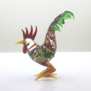 El yapımı Lampwork Murano horoz heykelcik çeşitli renkler fabrika doğrudan sıcak satış cam el sanatları - Product Image 4