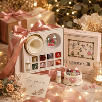 Coffret Cadeau d'Aromathérapie de Luxe en Pierre Expansible, Huile Parfumée Secret Realm Garden, Parfum Longue Durée Sans Flamme, Cadeaux Exquis