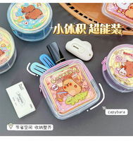 Capybara Quicksand Mini porte-monnaie portable PVC Laser dégradé changement de couleur sac de rangement