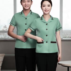 Vente en gros Unisexe Hôtel Nettoyant Personnel Serveur Ménage Maison <span class=keywords><strong>Nettoyage</strong></span> Uniforme pour les femmes - Product Image 5