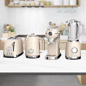 Eu Plug Retro <b>Toaster</b> Stainless Steel Coffee Machine Set Semi-automatic with Programmable Function for Household Use - Product Image 1