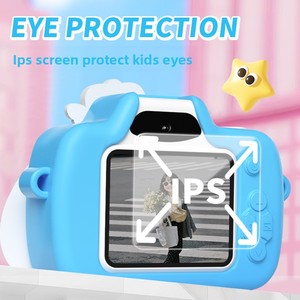 Appareil photo numérique miniature pour enfants DLC, CMOS, étui en silicone mignon de style dessin animé, double objectif HD, enregistreur vidéo 1080P, écran IPS, jouet pour garçons, filles, étudiants - Product Image 5