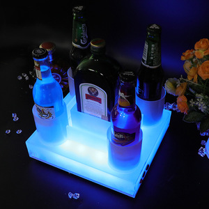 Wan Zhan Acrylic LED Liquor <b>Display</b> <b>Rack</b> With Illuminated Base For Bar Pub KTV Modern Drink Holder - Product Image 1