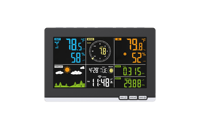 Nouvelle station météo WiFi avec pluviomètre, vitesse du vent, UV, intensité lumineuse, 5 en 1, station météo professionnelle avec horloge