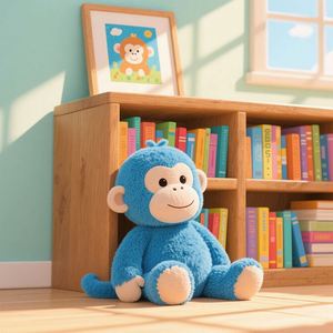 Peluche de Mono Azul de Diseño Personalizado, Fabricantes OEM, Mono Colgante de Peluche, Juguete de Peluche de Mono en Oferta - Product Image 1
