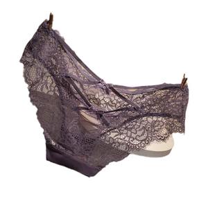 Braguitas de Mujer de Control Medio, Sin Costuras, de Spandex/Poliéster, con Encaje Sexy, Bordado, Talle Bajo, Diseño Cruzado, Transparentes - Product Image 6