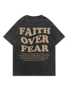 Camisetas de Hombre de Manga Corta con Cuello Redondo y Estampado de Letras, 100% Algodón, Transpirables, Antiarrugas, Estilo Urbano, Corte Regular - Product Image 5