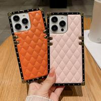 Coque de téléphone rétro en cuir PU classique élégante housse de téléphone résistante aux rayures pour iPhone 16 15 14 13 12 11 Pro Max Plus pour Samsung