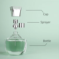 Flacon de parfum en verre givré avec logo personnalisé, 50 ml, flacons de luxe avec pompe pulvérisatrice pour huile de parfum, flacon pulvérisateur avec emballage en boîte