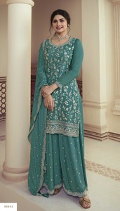 Traje Palazzo Semi-Cosido para Mujer, el Más Vendido, para Bodas y Fiestas, Exportación de la India - Product Image 3