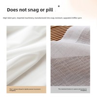 Voilage en tissu 100 % polyester moderne, translucide, non transparent, pour baies vitrées, balcons et salons