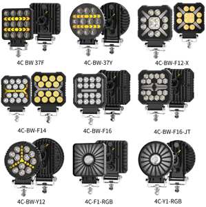Venta al por Mayor de Nuevos Faros LED Cuadrados de 4 Pulgadas, 48W, 9-36V, 4X4, con 16 LED, para Camiones, con Cubierta Negra - Product Image 2