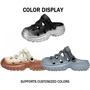 Zuecos Unisex con Plataforma de Color Degradado y Textura, Sandalias Casuales de EVA Antideslizantes y Modernas - Product Image 2