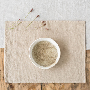 Stonewashed Linen <b>Placemats</b> with Relaxed Woven Texture for Commercial Events and Banquet Halls - Product Image 1