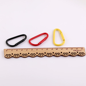 Colorful Zinc Alloy Carabiners D Shape Portable Keychain Accessories For DIY Jewelry Making <b>Spring</b> 2024 - Product Image 4