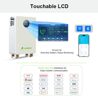 Batterie au lithium 16 kWh 48 V 320 Ah sur chariot avec BMS intelligent, système de stockage d'énergie domestique IP65, compatible hybride réseau solaire, CAN, 8000 cycles