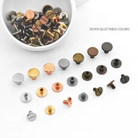 Vis de reliure réutilisable en laiton, style Chicago, 6-10 mm, à tête fendue, pour accessoires de sac, remplacement Qiannuo QN101